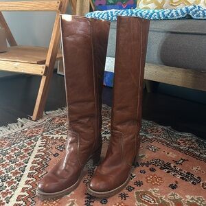Frye Brown Heeled Boots